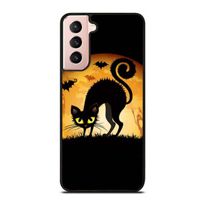 HALLOWEEN BLACK CAT Samsung Galaxy S21 Case Cover