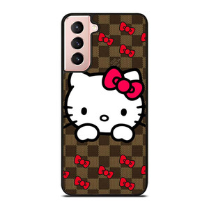 LOUIS VUITTON LV HELLO KITTY PATTERN Samsung Galaxy S21 Case Cover
