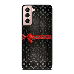 LOUIS VUITTON LV LOGO PATTERN RED RIBBON Samsung Galaxy S21 Case Cover
