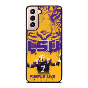 LSU TIGERS LOUISIANA STATE UNIVERSITY PURPLE LIVE Samsung Galaxy S21 Case Cover