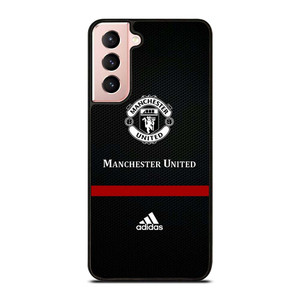 MANCHESTER UNITED FC LOGO FOOTBALL ADIDAS BLACK Samsung Galaxy S21 Case Cover