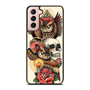 OWL STEAMPUNK ILLUMINATI TATTOO Samsung Galaxy S21 Case Cover