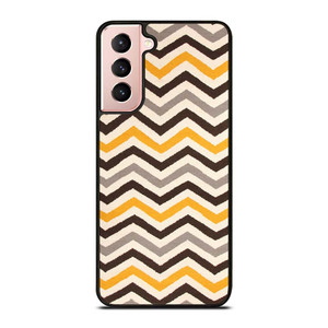 YELLOW BROWN CHEVRON PATTERN Samsung Galaxy S21 Case Cover