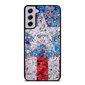 CAPTAIN AMERICA LOGO COLLAGE Samsung Galaxy S21 FE Case Cover