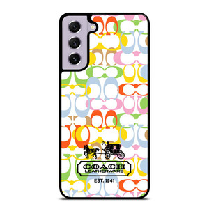 COACH LEATHERWARE NEW YORK EST 1941 COLORFUL Samsung Galaxy S21 FE Case Cover