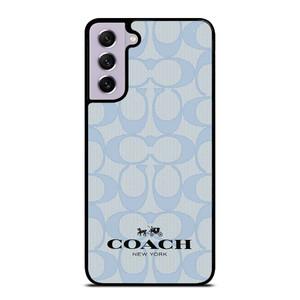COACH NEW YORK BLUE LOGO PATTERN Samsung Galaxy S21 FE Case Cover