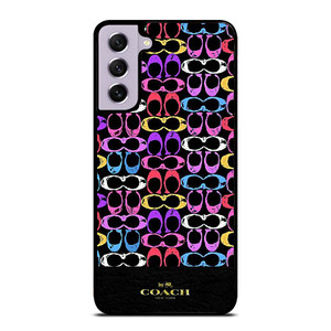COACH NEW YORK COLORFULL PATTERN EMBLEM Samsung Galaxy S21 FE Case Cover