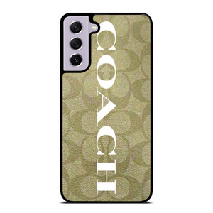 COACH NEW YORK GREEN LOGO PATTERN Samsung Galaxy S21 FE Case Cover