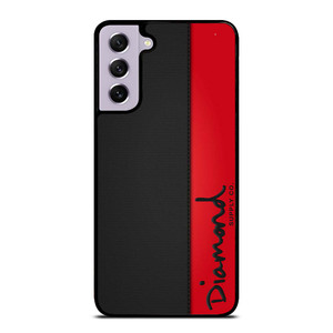 DIAMOND SUPPLY CO RED LEATHER Samsung Galaxy S21 FE Case Cover