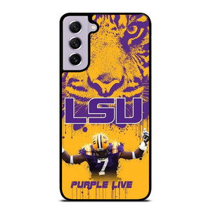 LSU TIGERS LOUISIANA STATE UNIVERSITY PURPLE LIVE Samsung Galaxy S21 FE Case Cover