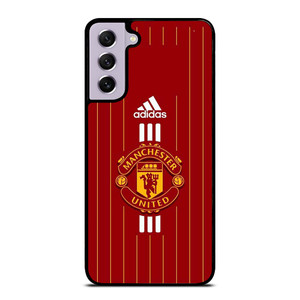 MANCHESTER UNITED FC LOGO FOOTBALL ADIDAS STRIPES Samsung Galaxy S21 FE Case Cover