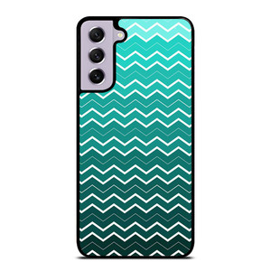 OMBRE TEAL CHEVRON Samsung Galaxy S21 FE Case Cover