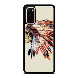 INDIAN FEATHER SKULL Samsung Galaxy S20 Case Cover