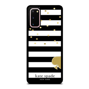 KATE SPADE NEW YORK LOGO GOLDEN POLKADOTS STRIPES PATTERN Samsung Galaxy S20 Case Cover