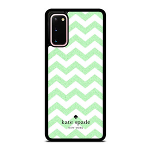KATE SPADE NEW YORK LOGO GREEN CHEVRON PATTERN Samsung Galaxy S20 Case Cover