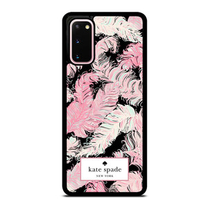 KATE SPADE NEW YORK LOGO PINK FEATHERS Samsung Galaxy S20 Case Cover