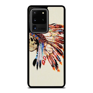 INDIAN FEATHER SKULL Samsung Galaxy S20 Plus Case Cover