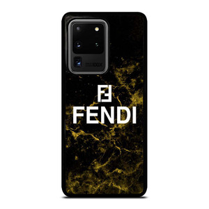 FENDI FASHION ROMA LOGO BLACK MARBLE Samsung Galaxy S20 Ultra Case Cover