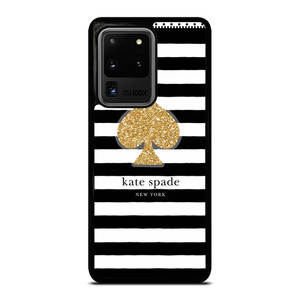 KATE SPADE NEW YORK GOLD LOGO STRIPES PATTERN Samsung Galaxy S20 Ultra Case Cover