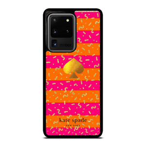 KATE SPADE NEW YORK YELLOW PINK STRIPES GLITTER Samsung Galaxy S20 Ultra Case Cover
