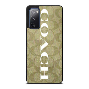 COACH NEW YORK GREEN LOGO PATTERN Samsung Galaxy S20 FE Case Cover