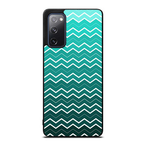 OMBRE TEAL CHEVRON Samsung Galaxy S20 FE Case Cover