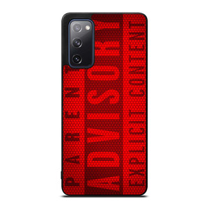 PARENTAL ADVISORY EXPLICIT CONTENT CARBON Samsung Galaxy S20 FE Case Cover