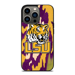 LSU TIGERS FOOTBALL HALFTONE iPhone 13 Pro Case Cover