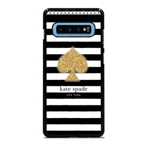 KATE SPADE NEW YORK GOLD LOGO STRIPES PATTERN Samsung Galaxy S10 Plus Case Cover
