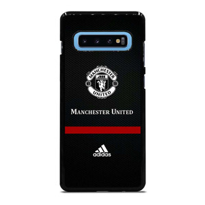 MANCHESTER UNITED FC LOGO FOOTBALL ADIDAS BLACK Samsung Galaxy S10 Plus Case Cover