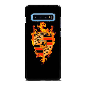 PORSCHE LOGO CAR ON FIRE Samsung Galaxy S10 Plus Case Cover