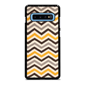 YELLOW BROWN CHEVRON PATTERN Samsung Galaxy S10 Plus Case Cover