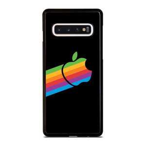 APPLE RETRO DESIGN BLACK Samsung Galaxy S10 Case Cover