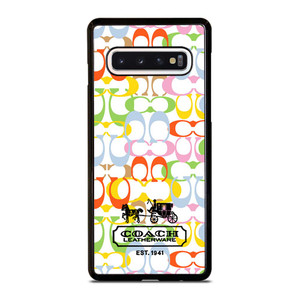 COACH LEATHERWARE NEW YORK EST 1941 COLORFUL Samsung Galaxy S10 Case Cover