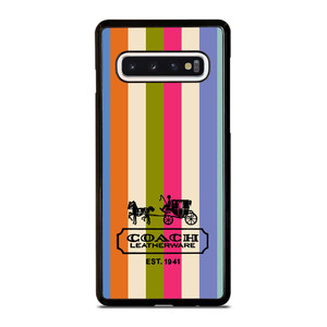 COACH LEATHERWARE NEW YORK EST 1941 STRIPES Samsung Galaxy S10 Case Cover