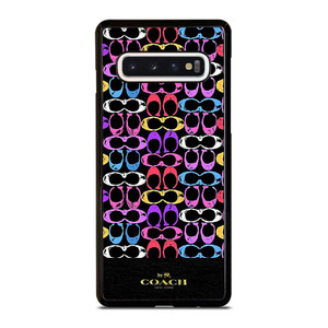COACH NEW YORK COLORFULL PATTERN EMBLEM Samsung Galaxy S10 Case Cover