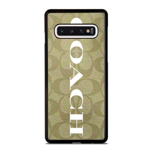 COACH NEW YORK GREEN LOGO PATTERN Samsung Galaxy S10 Case Cover