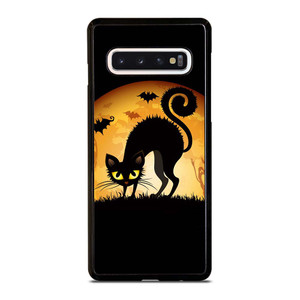 HALLOWEEN BLACK CAT Samsung Galaxy S10 Case Cover