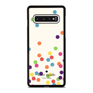 KATE SPADE NEW YORK LOGO COLORFUL POLKADOTS ICON Samsung Galaxy S10 Case Cover