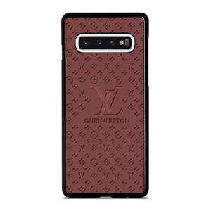 LOUIS VUITTON LV ROSE BROWN LOGO ICON Samsung Galaxy S10 Case Cover