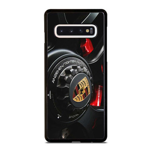 PORSCHE LOGO CAR ON RIM Samsung Galaxy S10 Case Cover