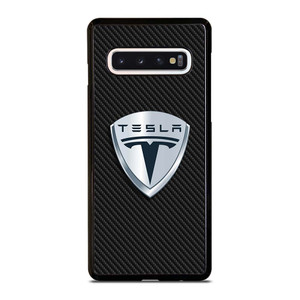 TESLA MOTORS EMBLEM CARBON Samsung Galaxy S10 Case Cover