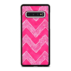 WHITE FLORAL PAISLEY CHEVRON PATTERN Samsung Galaxy S10 Case Cover