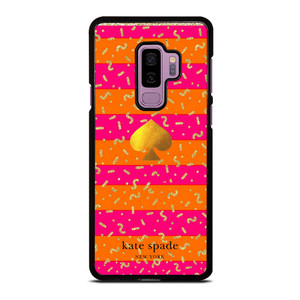 KATE SPADE NEW YORK YELLOW PINK STRIPES GLITTER Samsung Galaxy S9 Plus Case Cover