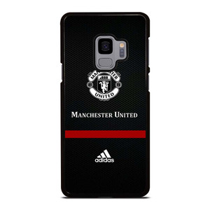 MANCHESTER UNITED FC LOGO FOOTBALL ADIDAS BLACK Samsung Galaxy S9 Case Cover