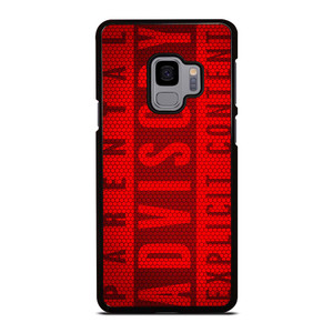 PARENTAL ADVISORY EXPLICIT CONTENT CARBON Samsung Galaxy S9 Case Cover
