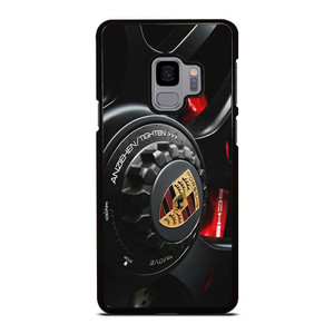PORSCHE LOGO CAR ON RIM Samsung Galaxy S9 Case Cover