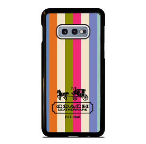 COACH LEATHERWARE NEW YORK EST 1941 STRIPES Samsung Galaxy S10e Case Cover