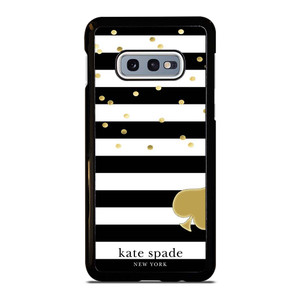 KATE SPADE NEW YORK LOGO GOLDEN POLKADOTS STRIPES PATTERN Samsung Galaxy S10e Case Cover