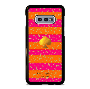 KATE SPADE NEW YORK YELLOW PINK STRIPES GLITTER Samsung Galaxy S10e Case Cover
